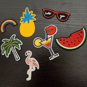 Travel & Vacation Theme Iron On Patches Set of 7